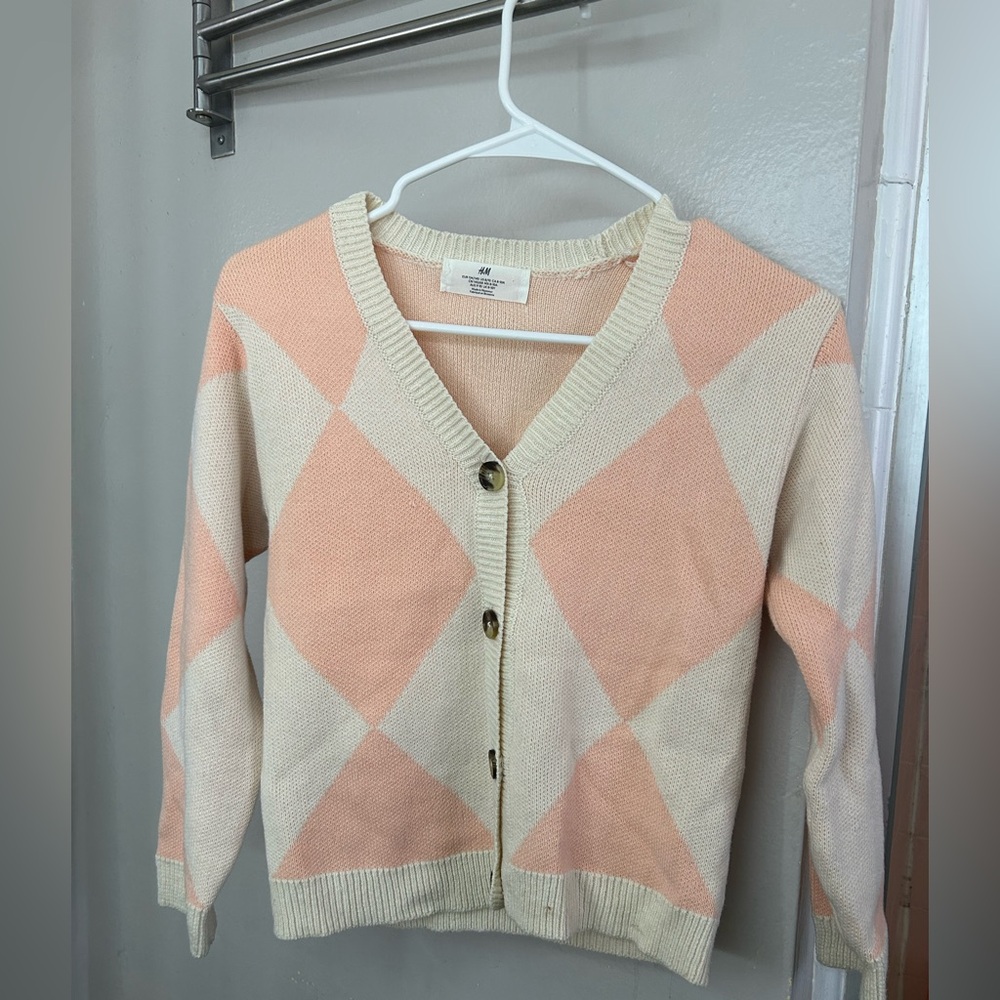 H&M Kids Peach and Cream Cardigan